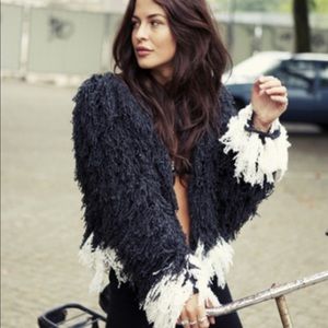 Lovers + Drifters Shag Knit Shrug